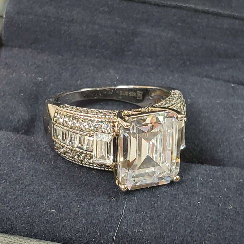 GORGEOUS Lustro Stella 925 STS Statement Cocktail Ring Size 8 w/ Box
